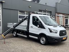 Ford Transit - 310 2.0 TDCI Hiab Laadkraan Euro 6 Bpm vrij Airco Ex overheid Trekhaak 2750kg Open laadbak