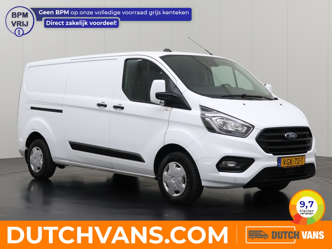 Ford Transit Custom - 2.0TDCI Lang Achterdeuren | Multimedia | Camera | 3-Zits | Airco | Trekhaak - AutoWereld.nl