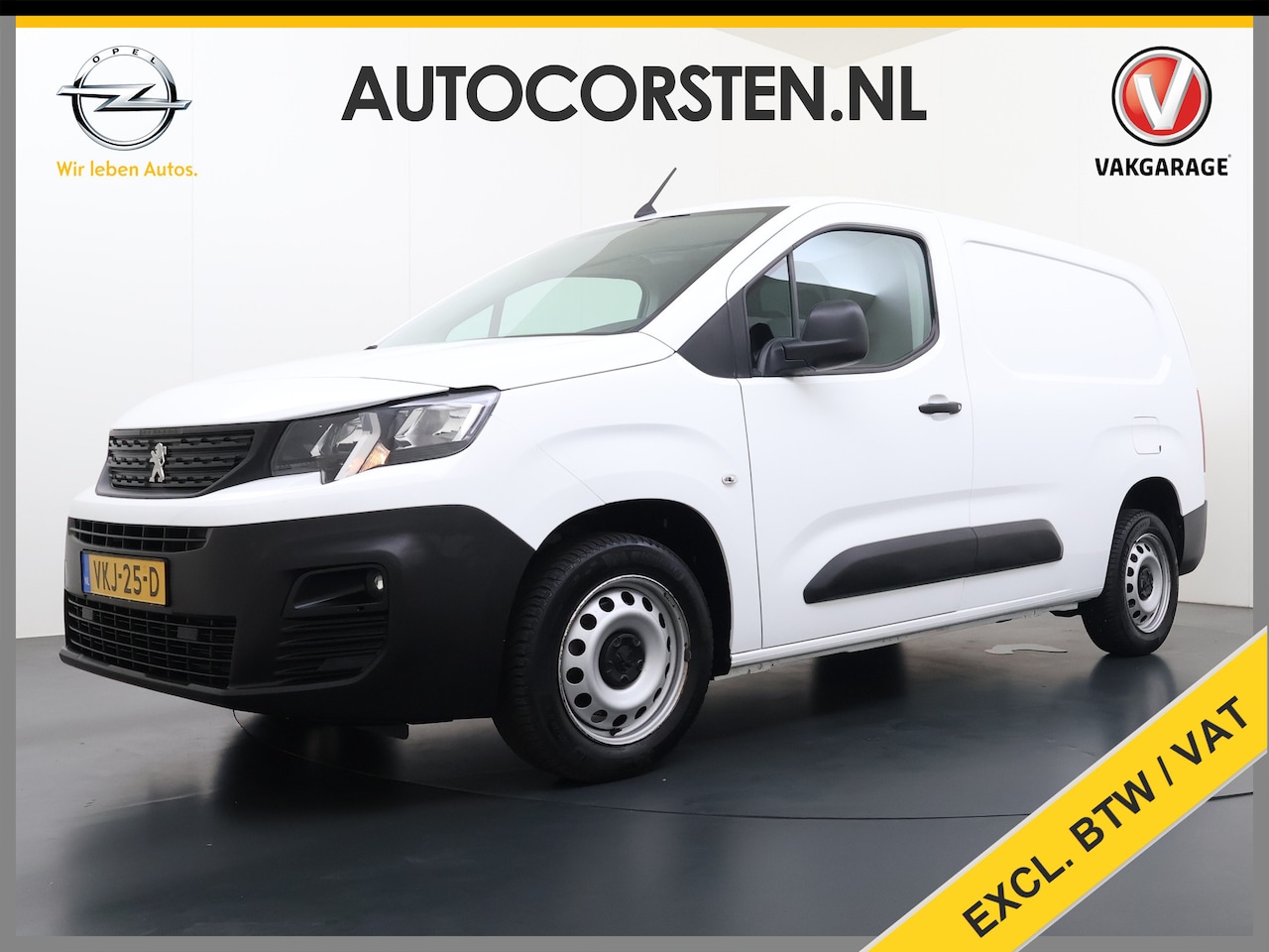Peugeot Partner - 1.5HDI 102PK Lang L2 Navi Airco Apple Carplay Android Auto Cruise Control Pdc Premium Blue - AutoWereld.nl