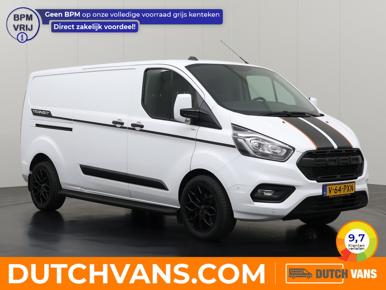 Ford Transit Custom - 2.0TDCi 130PK Lang Raptor Sport | Airco | Cruise | 3-Zits | Betimmering - AutoWereld.nl