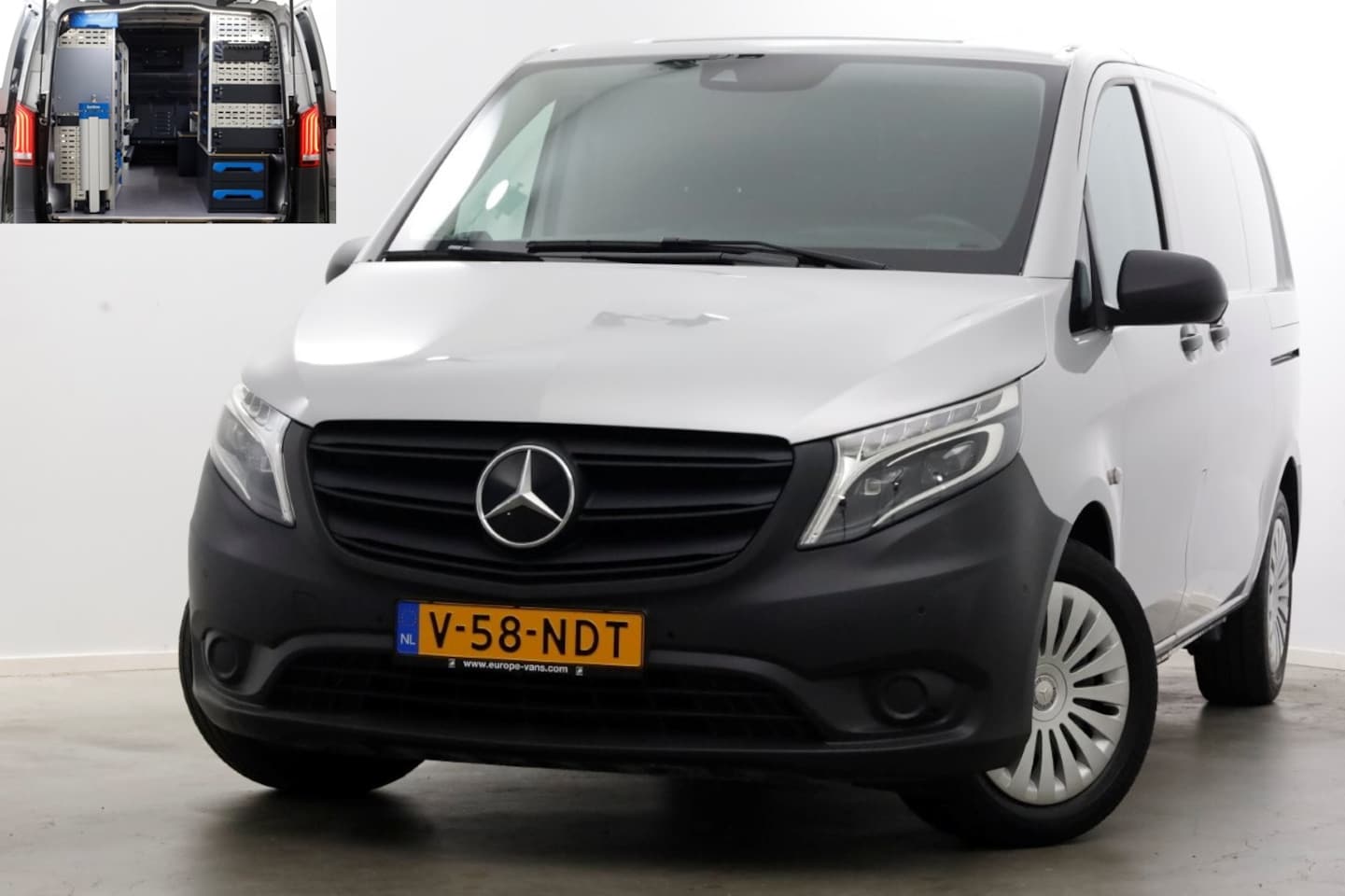 Mercedes-Benz Vito - 114 CDI 136pk Compact 9G Automaat 2x Schuifdeur/LED/Camera/Navi/Inrichting 05-2022 - AutoWereld.nl