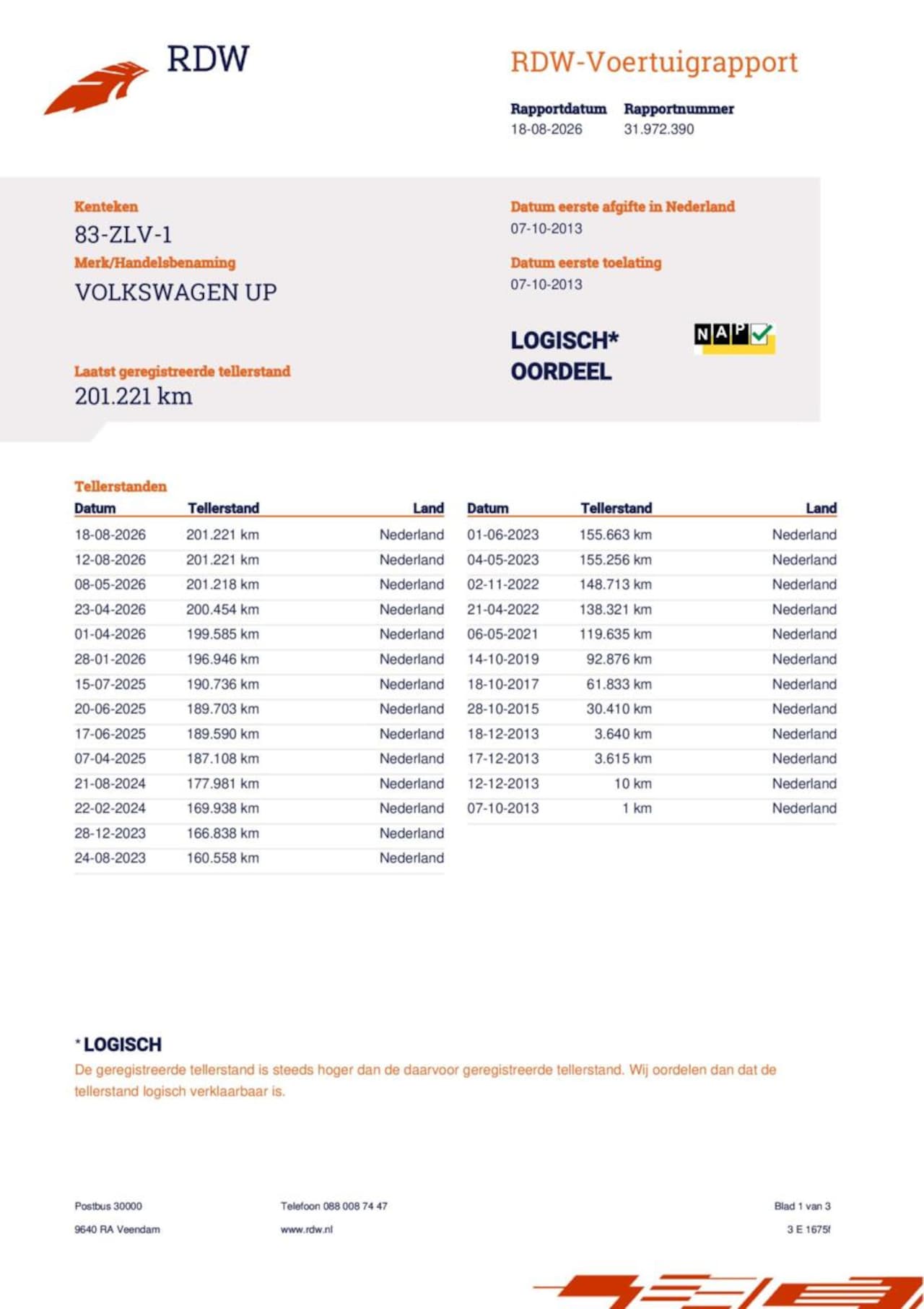Volkswagen Up! - 1.0 High up! Airco - Navi - Stoelverwarming - APK - NAP - CV+AB - BlueMotion