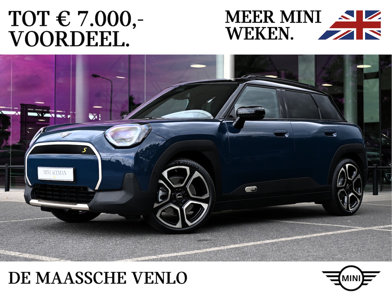 MINI Aceman - SE / Favoured / Pakket M / 19" Hexagram Spoke 2-tone - AutoWereld.nl