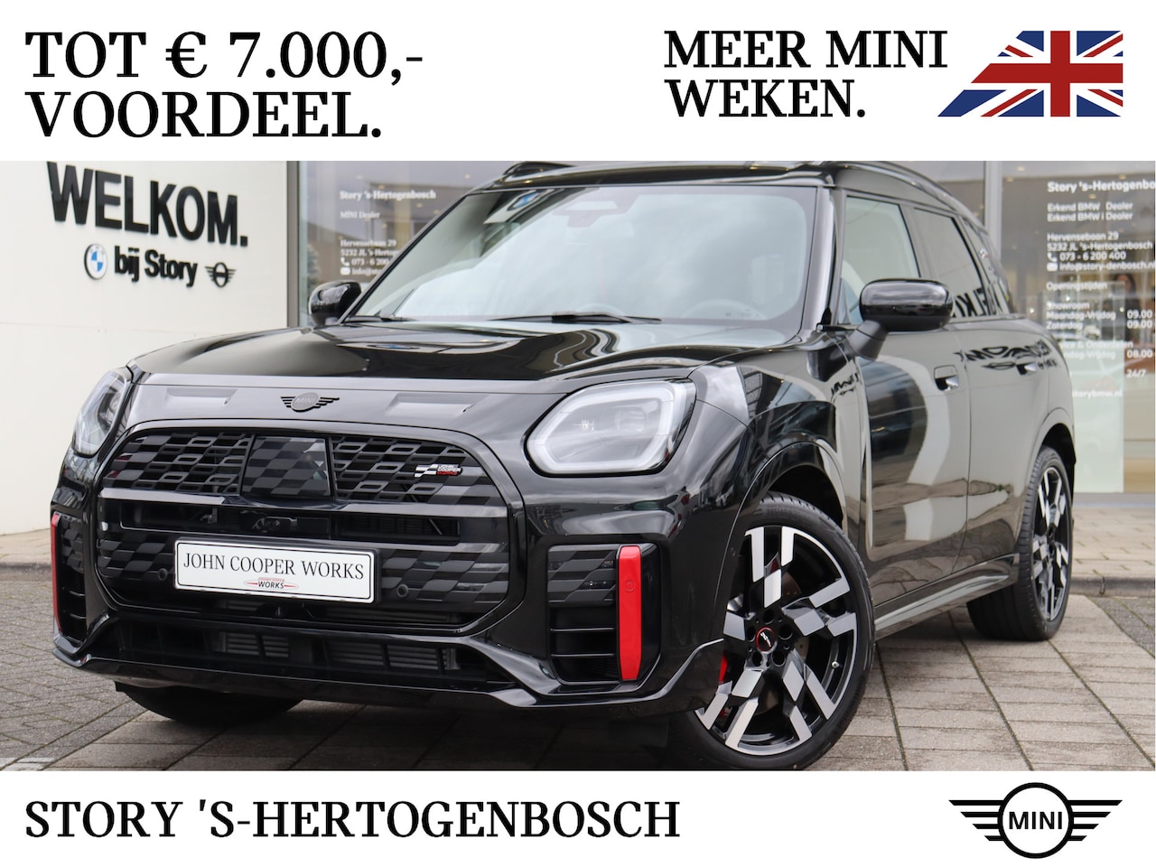 MINI Countryman - John Cooper Works ALL4 Automaat / Pakket XL / 20" JCW Flag Spoke 2-tone - AutoWereld.nl