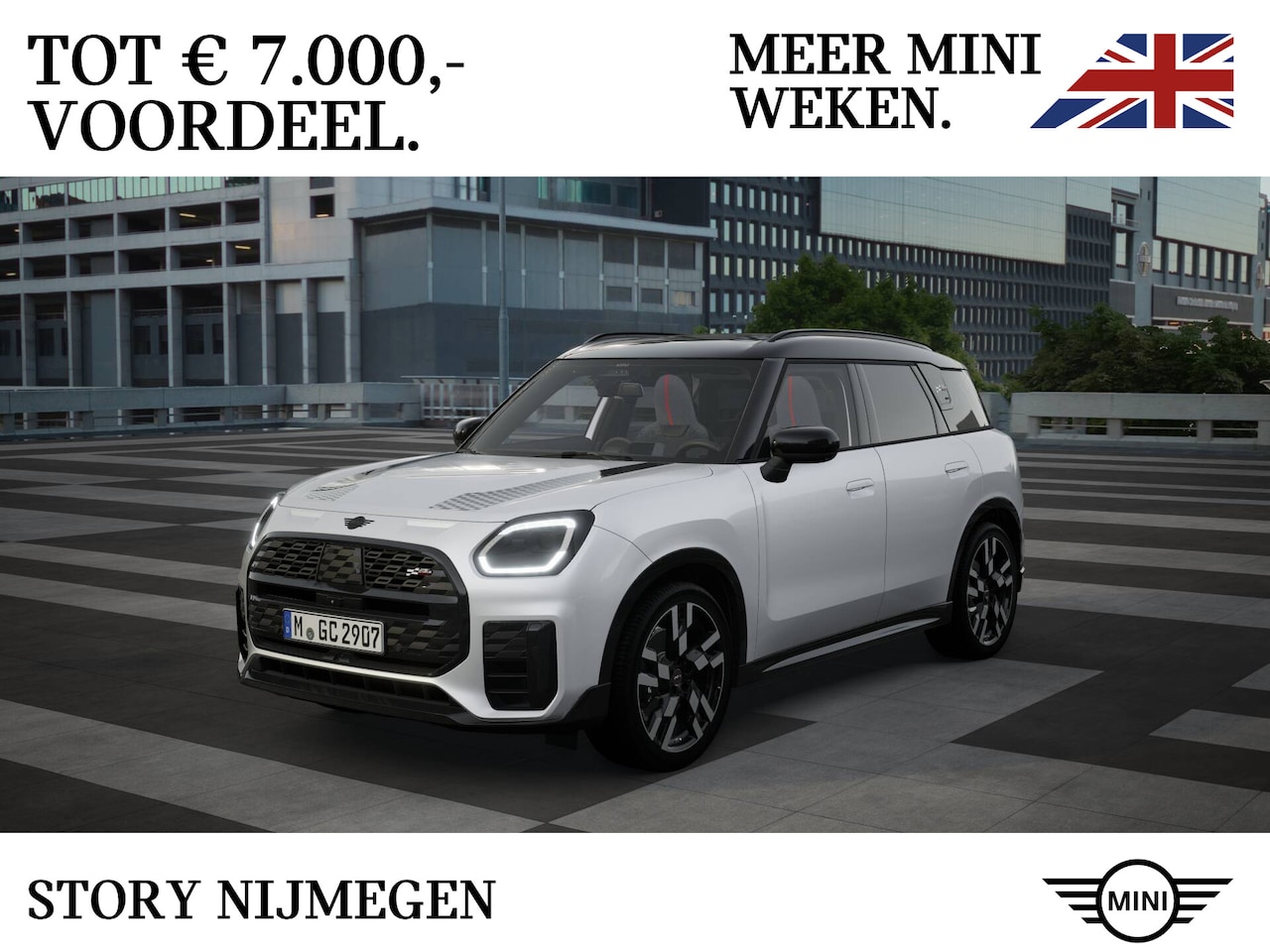 MINI Countryman - S ALL4 Automaat / JCW / Pakket XL / 20" John Cooper Works Flag Spoke 2-tone - AutoWereld.nl