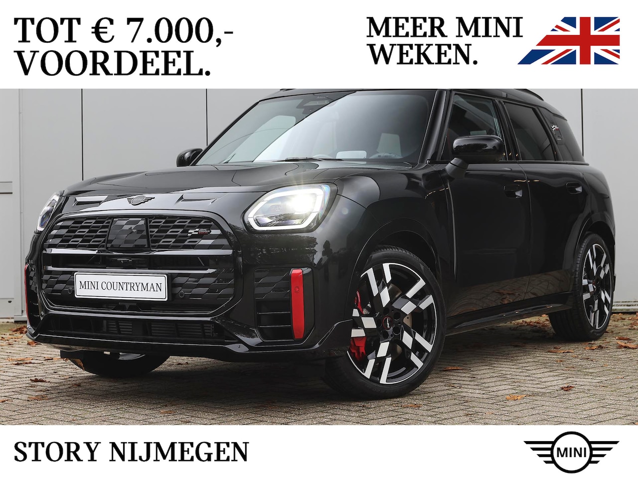 MINI Countryman - JCW ALL4 Automaat / Pakket XL / 20" John Cooper Works Flag Spoke 2-tone - AutoWereld.nl