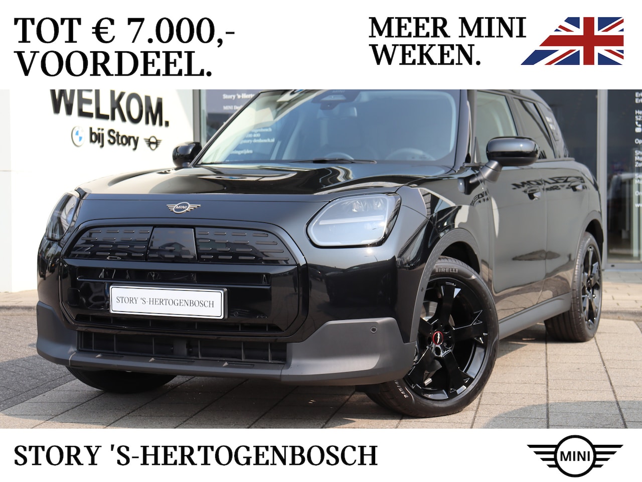 MINI Countryman - E / Classic / Pakket XS / 19" John Cooper Works Runway Spoke Jet Black - AutoWereld.nl
