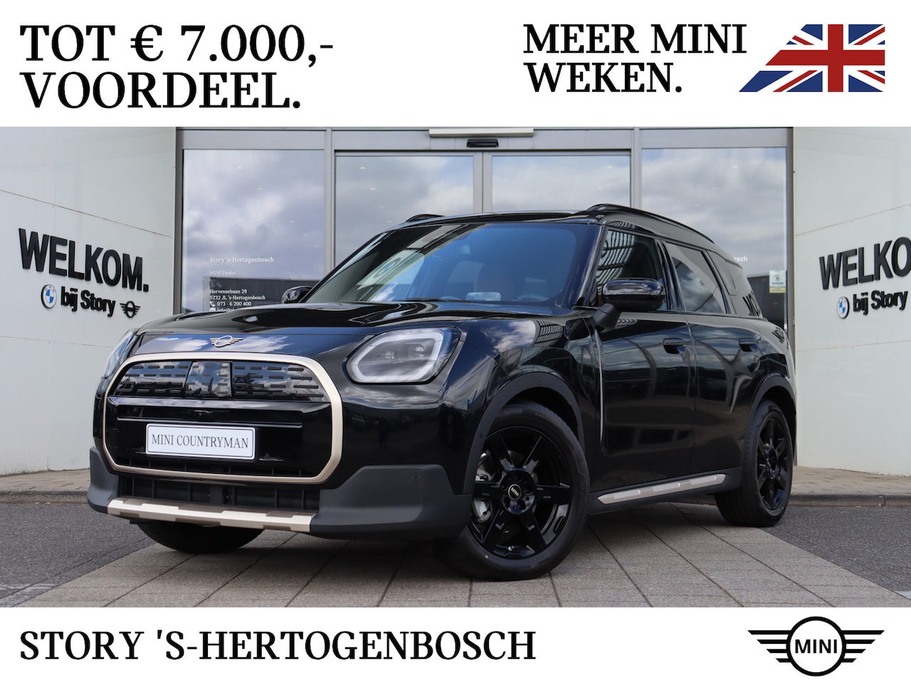 MINI Countryman - E / Favoured / Pakket L / 18" Asteroid Spoke Black - AutoWereld.nl