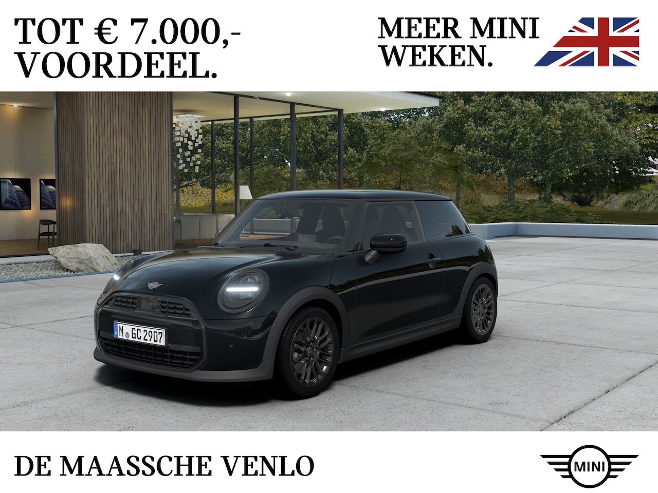 MINI 3-Deurs - Hatchback Cooper C Automaat / Blackyard / 17" U-Spoke grey - AutoWereld.nl