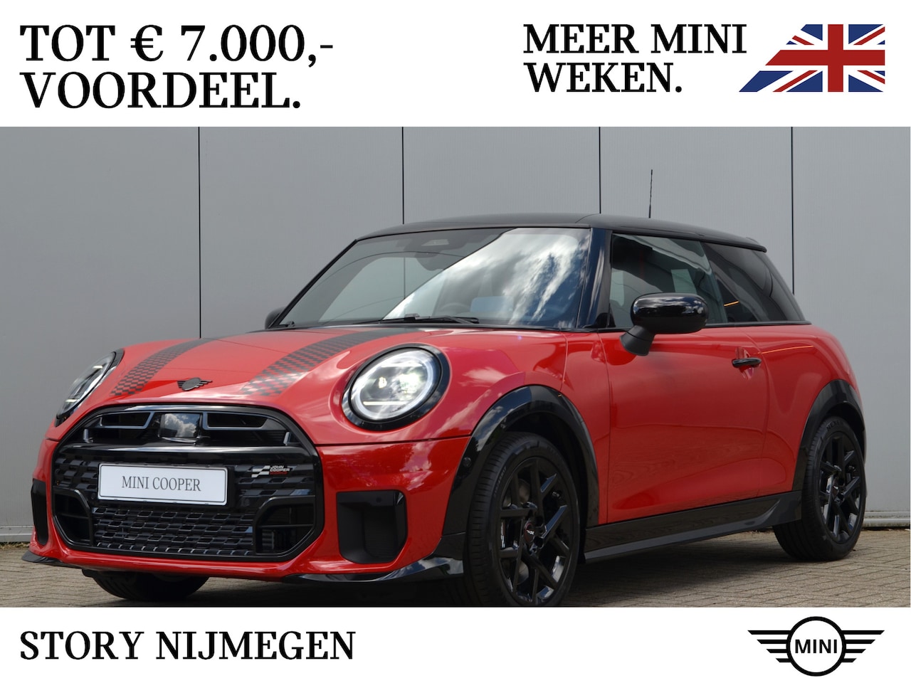 MINI 3-Deurs - Hatchback Cooper C Automaat / JCW / Pakket M / 17" John Cooper Works Sprint Spoke black - AutoWereld.nl