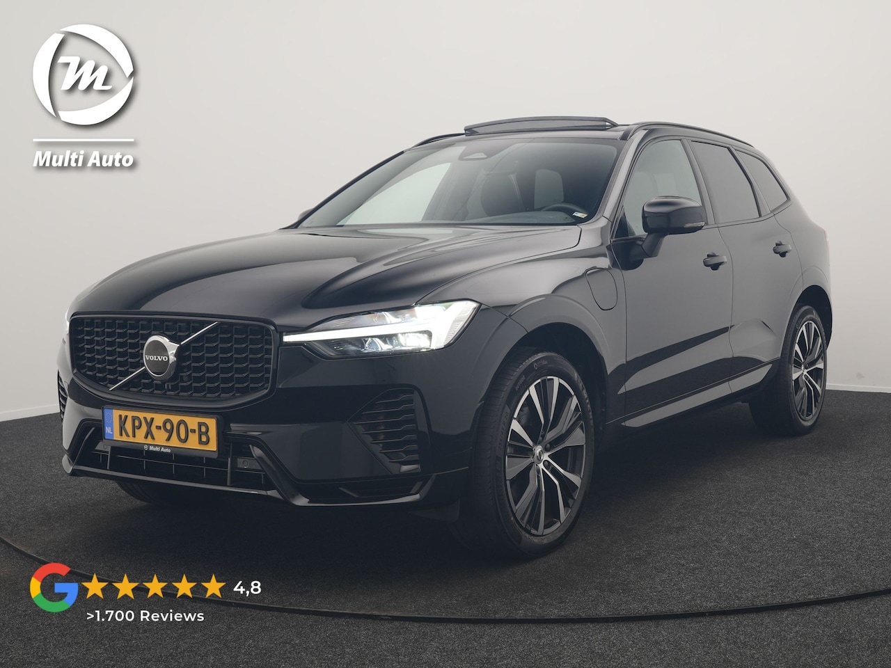 Volvo XC60 - T8 AWD Plus Dark LONG RANGE PHEV 455pk Dealer O.H. | Trekhaak Af Fabriek | Panodak | Leder - AutoWereld.nl