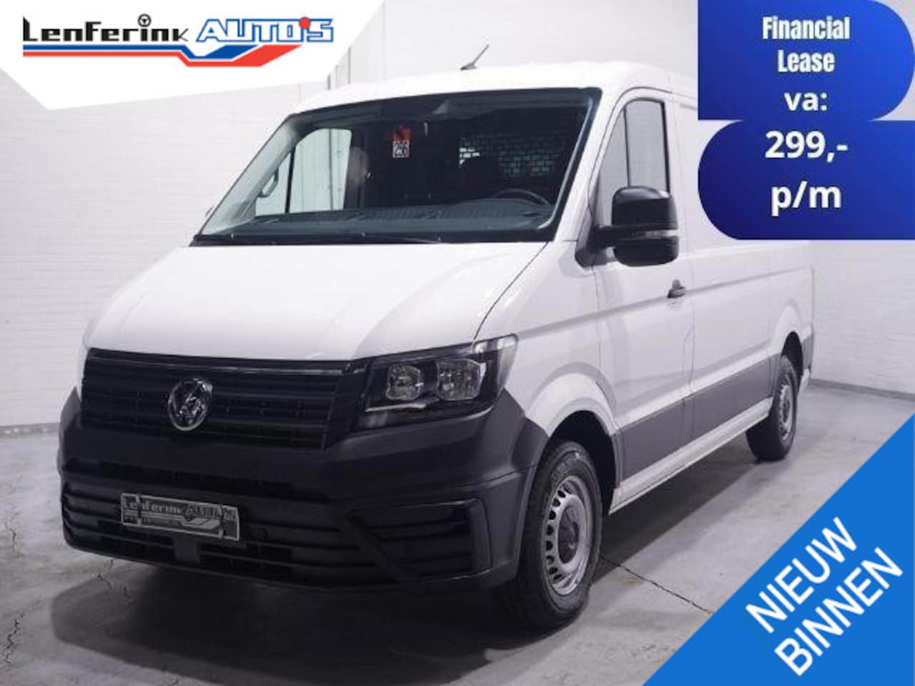 Volkswagen Crafter - 2.0 TDI 140 pk L3H2 Lang / Laag Airco, Navi Airco, Deuren met Ramen, DAB+, PDC V+A, 3-Zits - AutoWereld.nl