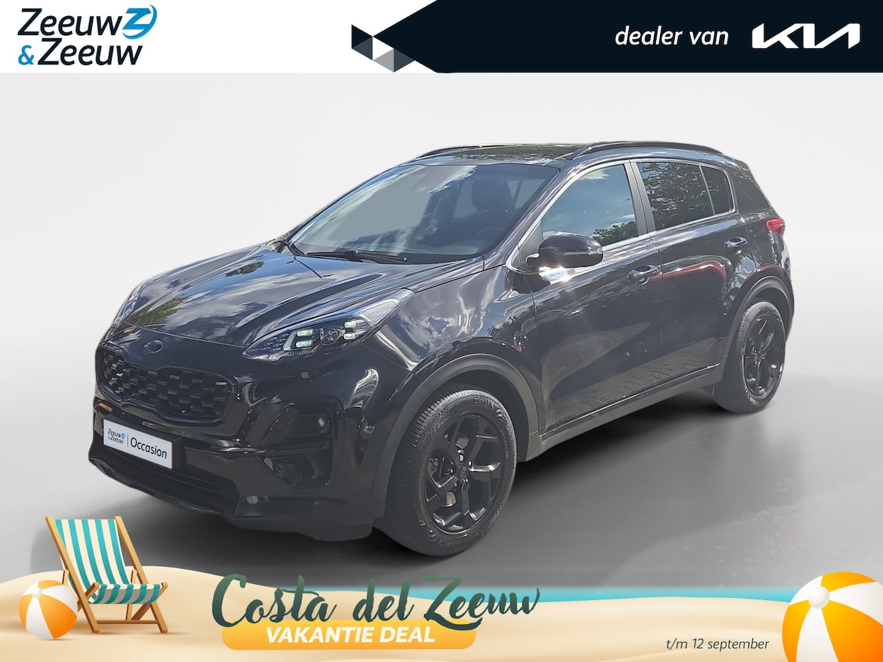 Kia Sportage - 1.6 T-GDI Black Edition | Airco | Navi | Camera | Leder | Stoelverwarming | Stuurverwarmin - AutoWereld.nl