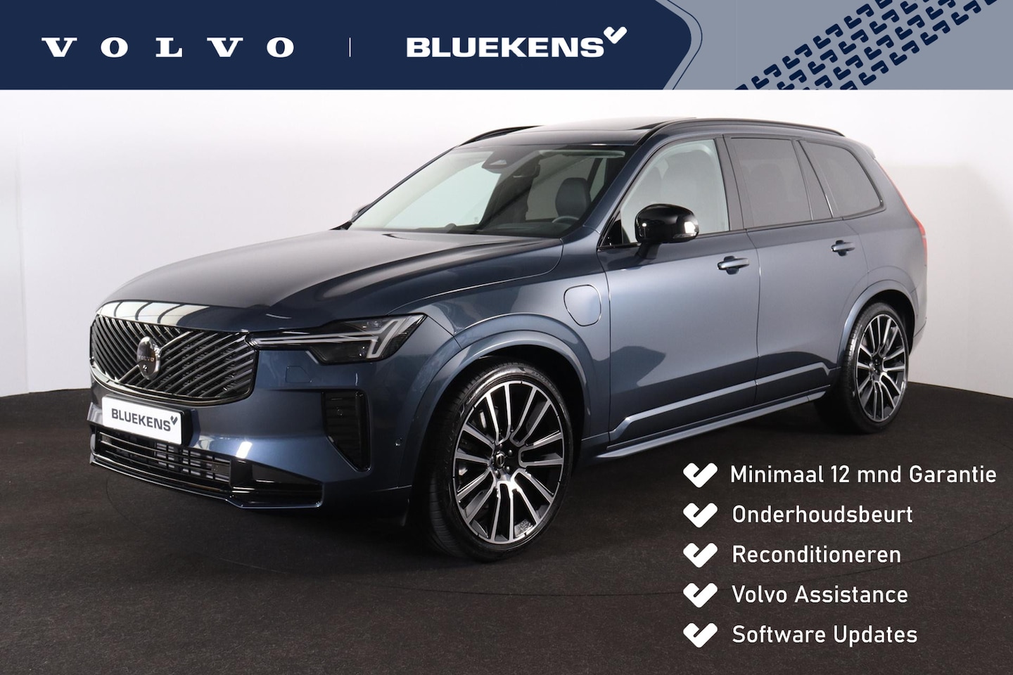 Volvo XC90 - T8 Recharge AWD Ultra Dark - Luchtvering - Panorama/schuifdak - IntelliSafe Assist & Surro - AutoWereld.nl