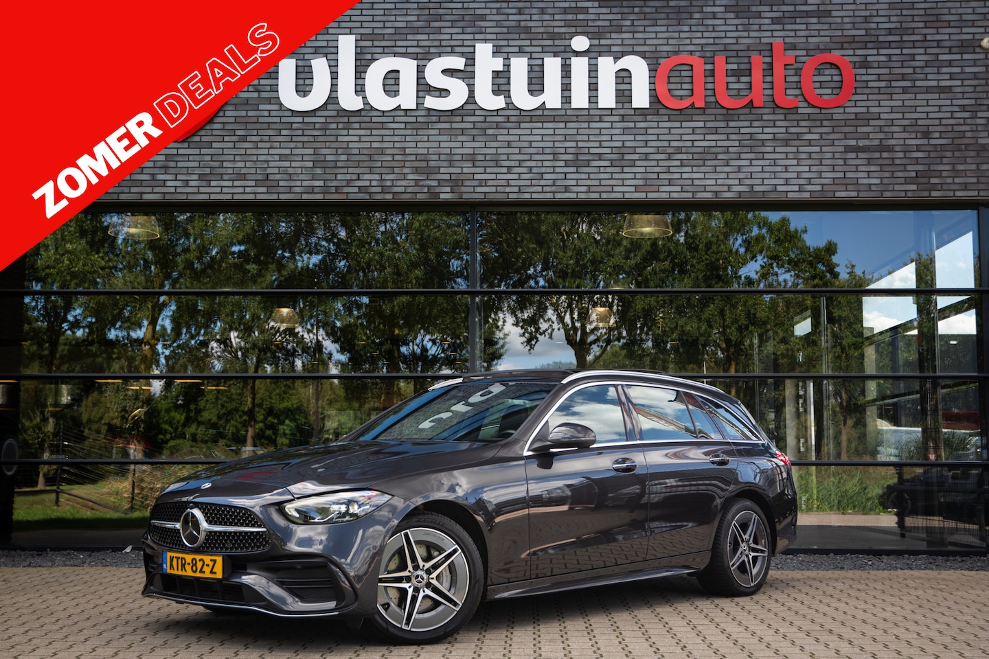 Mercedes-Benz C-klasse Estate - 300 e AMG Line 300 e AMG Line , SOH 100%, Panoramadak, Trekhaak, Head-up display, - AutoWereld.nl