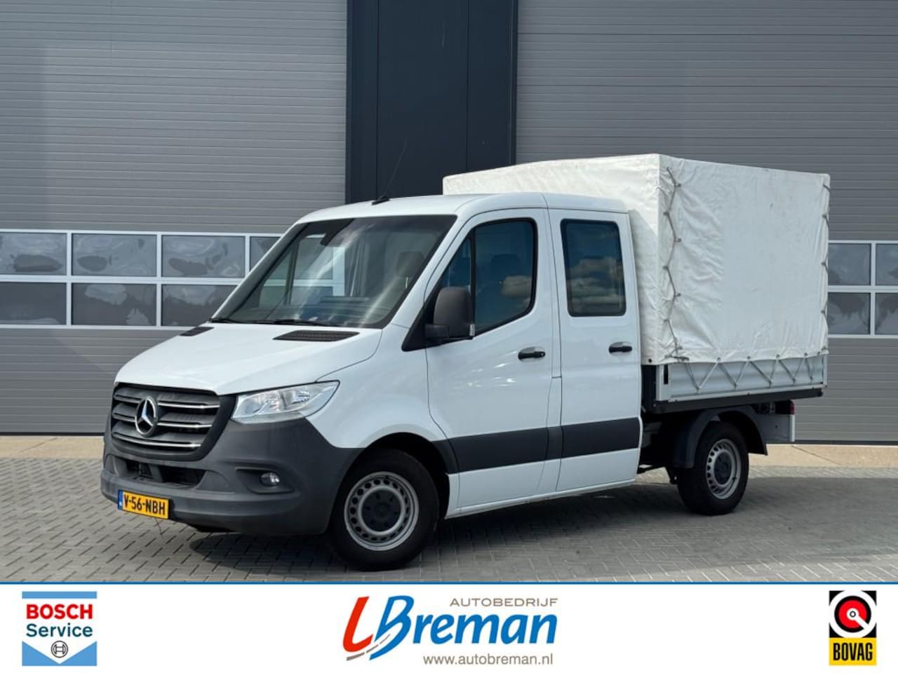 Mercedes-Benz Sprinter - 215 CDi 150pk Pick-Up dubbel Cabine automaat 6 pers. Open laadbak - AutoWereld.nl
