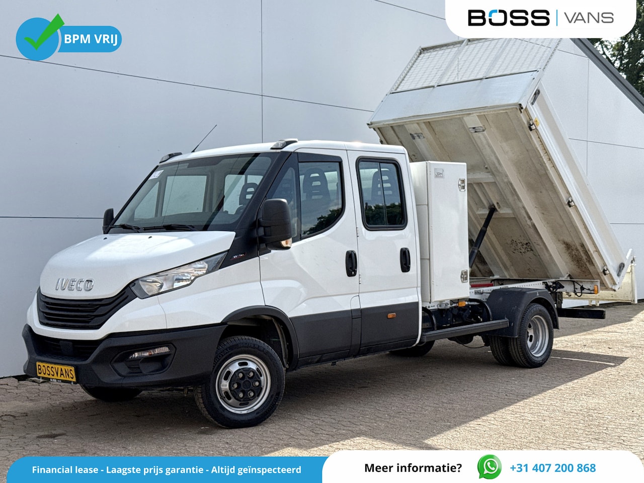 Iveco Daily - 35C16 3.0 Dubbele Cabine Kipper Dubbellucht 3,5t Trekhaak 6 Stoelen Airco Cruise Control L - AutoWereld.nl