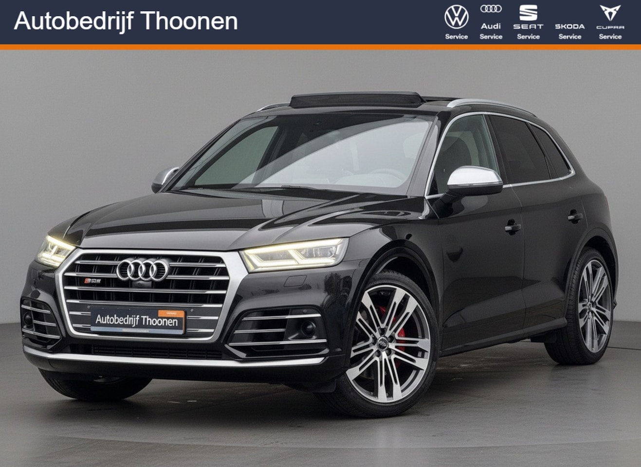 Audi SQ5 - 3.0 TFSI SQ5 quattro | Exclusive Panther Black | Trekhaak - AutoWereld.nl