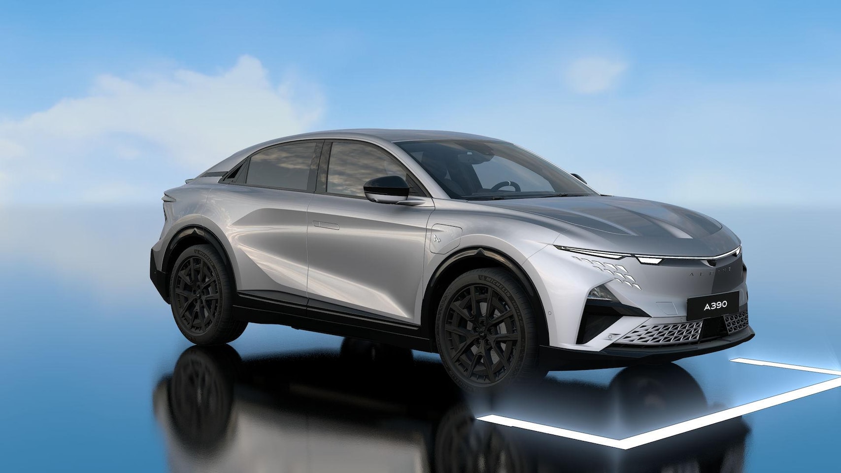 Alpine A390 - GT 89kWh Alpine sportstoelen met geperforeerd Alcantara® elektrisch,verwarmd en massage-fu - AutoWereld.nl