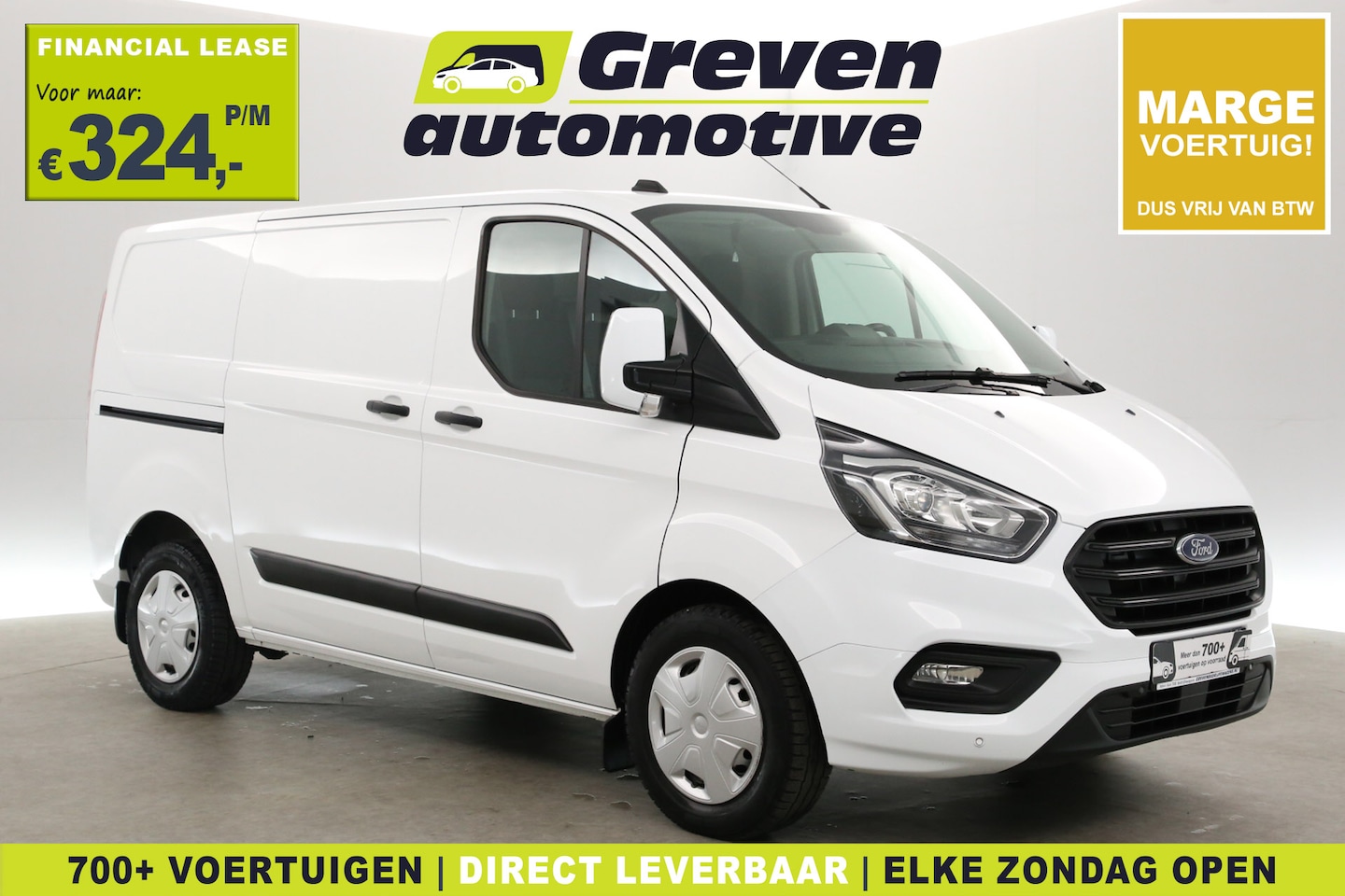 Ford Transit Custom - 2.0 TDCI L1H1 | Marge | Automaat | Airco | Cruise | 3 Zits | Parkeersensoren - AutoWereld.nl
