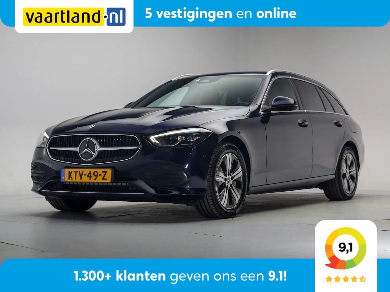 Mercedes-Benz C-klasse Estate - 300 e Luxury [ Sfeerlicht Leder Navi Camera Stoelverwarming ] - AutoWereld.nl