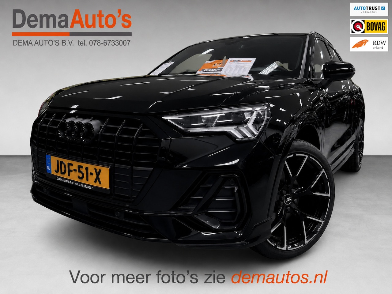 Audi Q3 - 35 TFSI S-LINE BLACK-LINE 20'' V-COCKPIT/NAVI/CARPLAY/DAB/ECC/ADAPT-CRUISE/PDC/// - AutoWereld.nl