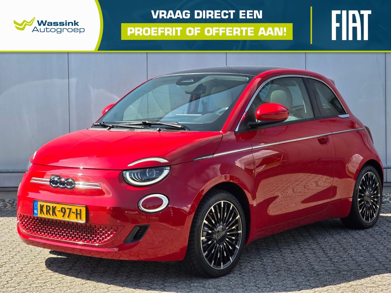 Fiat 500 - La Prima 42 kWh Navigatie | Lederen bekleding | SOH 94.% - AutoWereld.nl