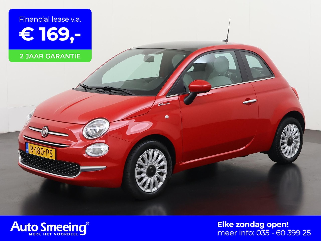 Fiat 500 - 1.0 Hybrid Dolcevita | Panoramadak | Leder | Apple/Android Carplay | Zondag Open! - AutoWereld.nl