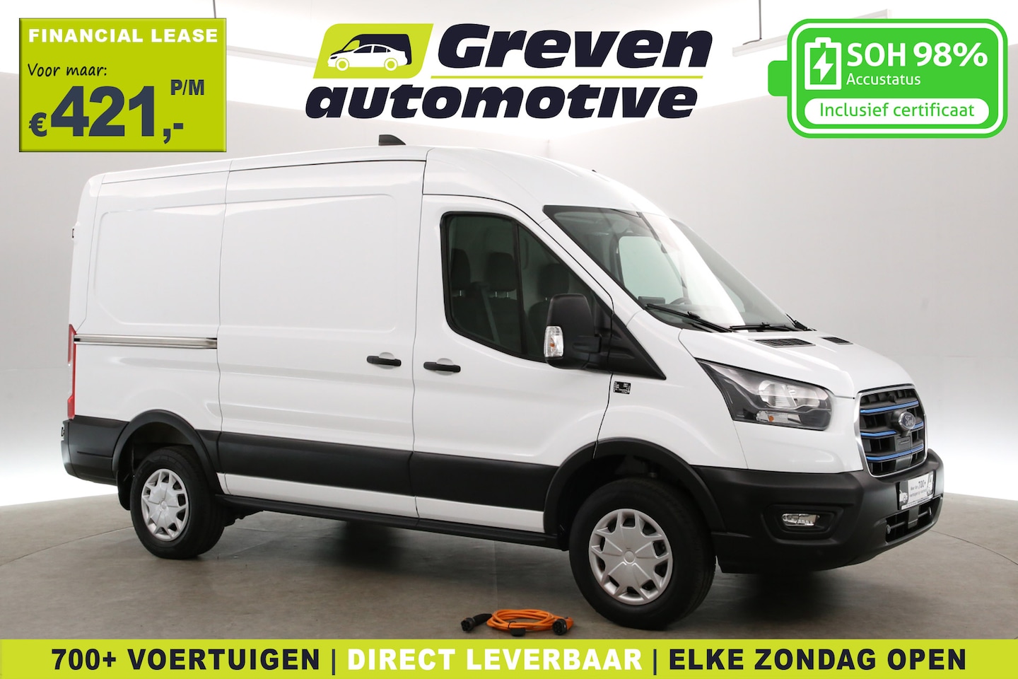 Ford E-Transit - 68 kWh L2H2 | Snelladen | SOH 98% | 360° | Clima | 3 Zits | Carplay | Navi - AutoWereld.nl