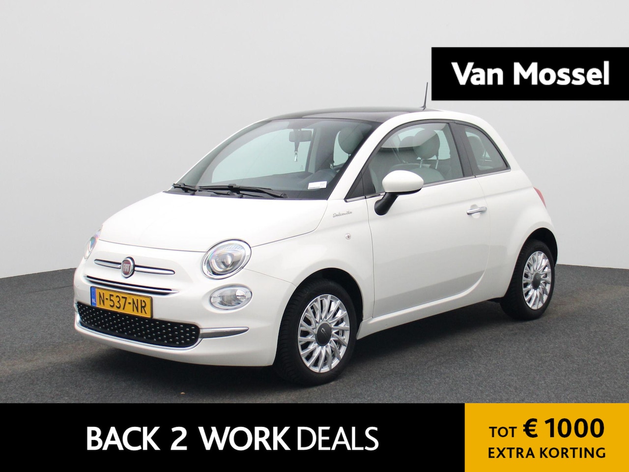 Fiat 500 - 1.0 Hybrid Dolcevita |  Apple Carplay/Android Auto | Cruise control | DAB ontvanger | Pano - AutoWereld.nl