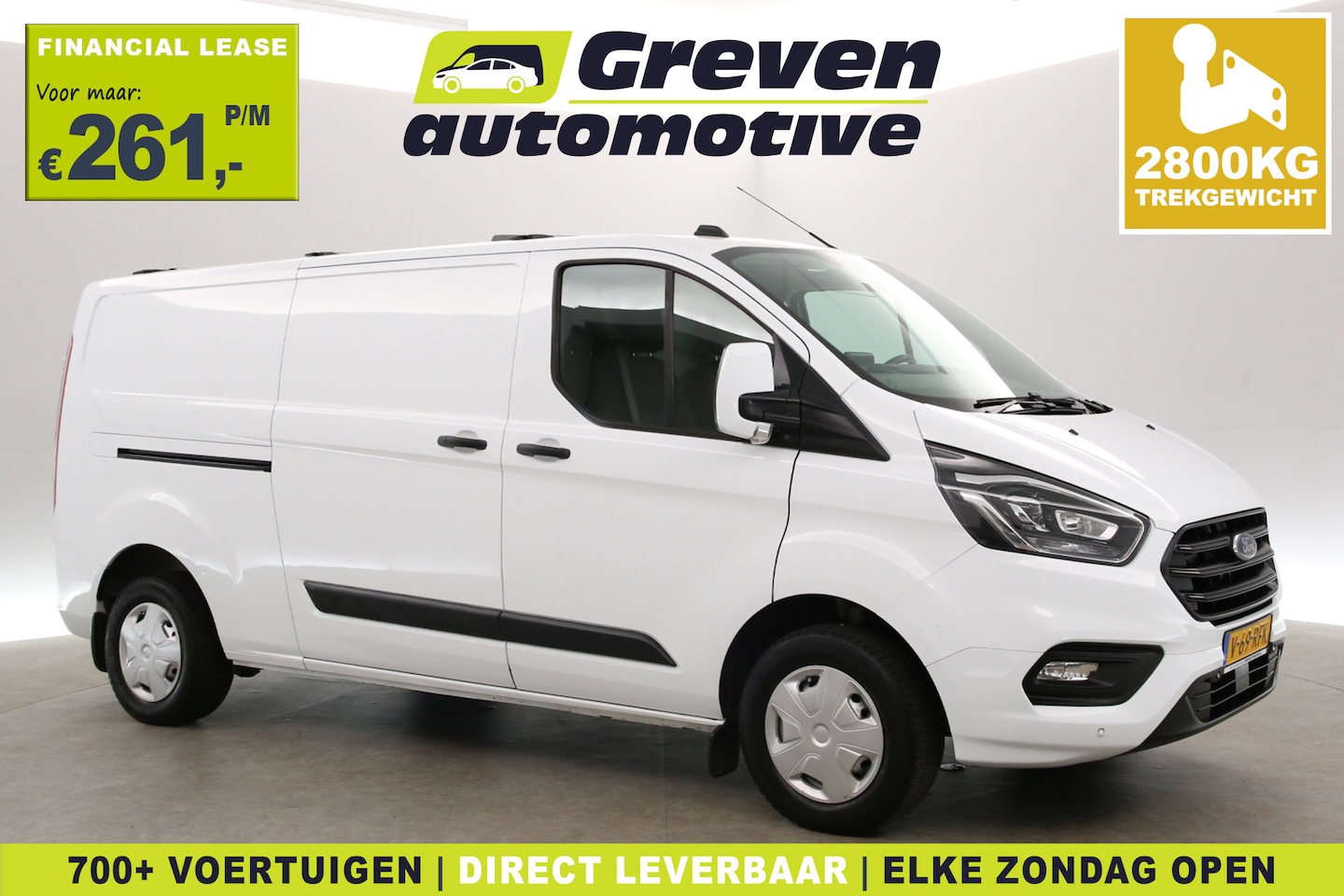 Ford Transit Custom - 2.0 TDCI L2H1 | Airco | Camera | Cruise | 3 Zits | 2800kg Trekgew. | Trekhaak | Carplay | - AutoWereld.nl