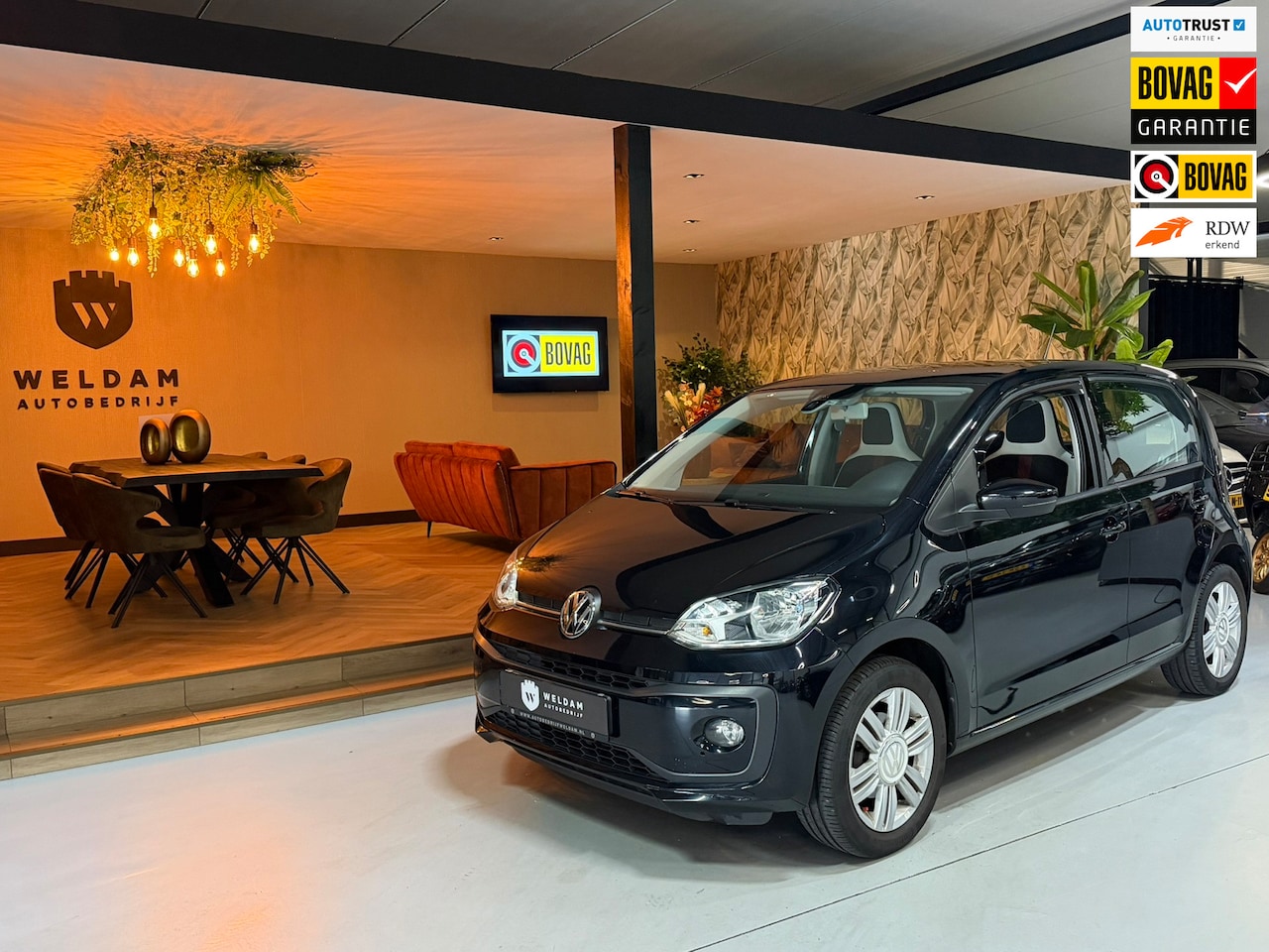 Volkswagen Up! - 1.0 BMT high up! Garantie|NAP|Dealeronderhouden|Half Leder|Stoelverw.|PDC|Cruise|LED|Rijkl - AutoWereld.nl