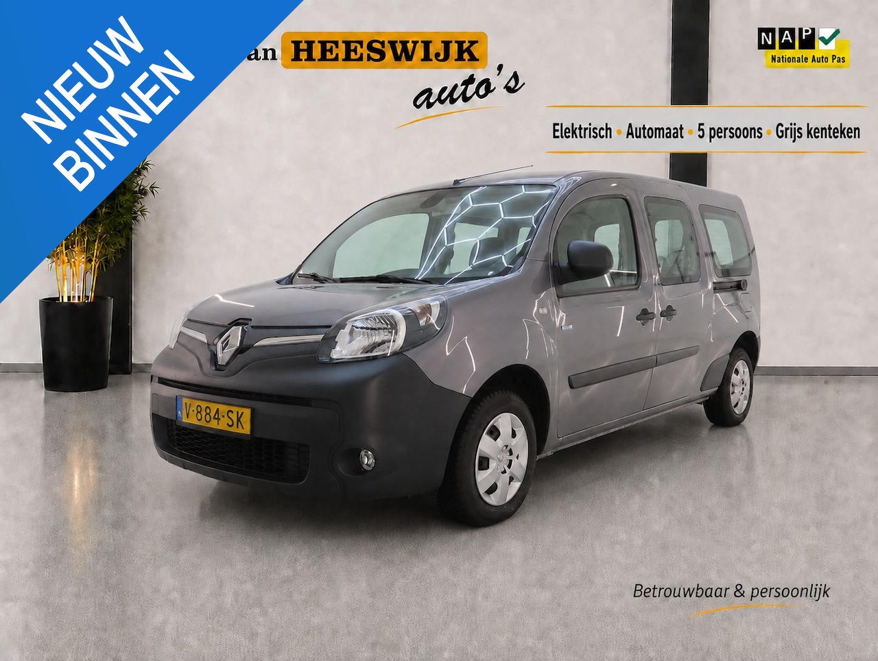 Renault Kangoo - Z.E. Maxi Airco | Navigatie | Cruisecontrole | Batterijkoop | 5 zitplaatsen - AutoWereld.nl