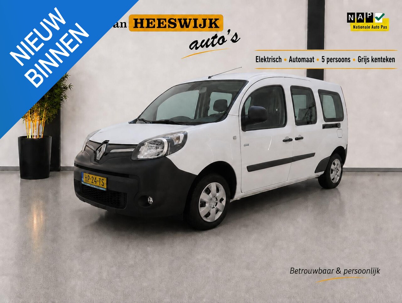 Renault Kangoo - Z.E. Maxi Airco | Navigatie | Cruisecontrole | Batterijkoop | 5 zitplaatsen - AutoWereld.nl