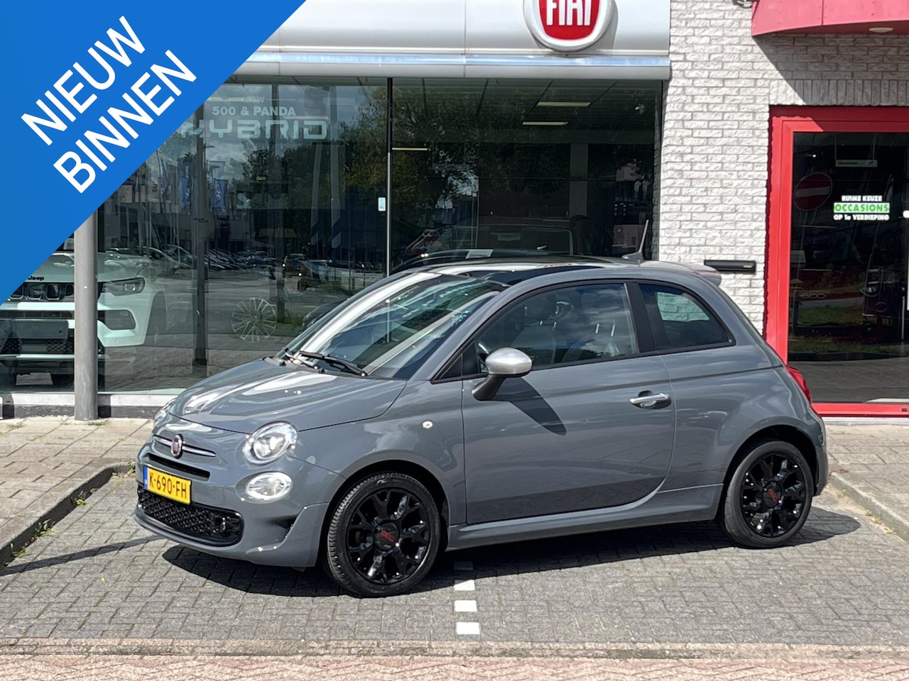 Fiat 500 - 1.0 Hybrid Rockstar NAVI|CLIMATE|APPLE/ANDROID|PDC|16" - AutoWereld.nl