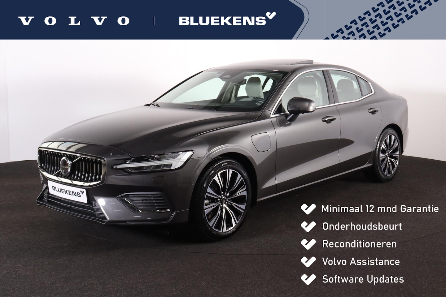 Volvo S60 - Recharge T8 AWD Ultimate Bright - Panorama/schuifdak - IntelliSafe Assist & Surround - 360 - AutoWereld.nl