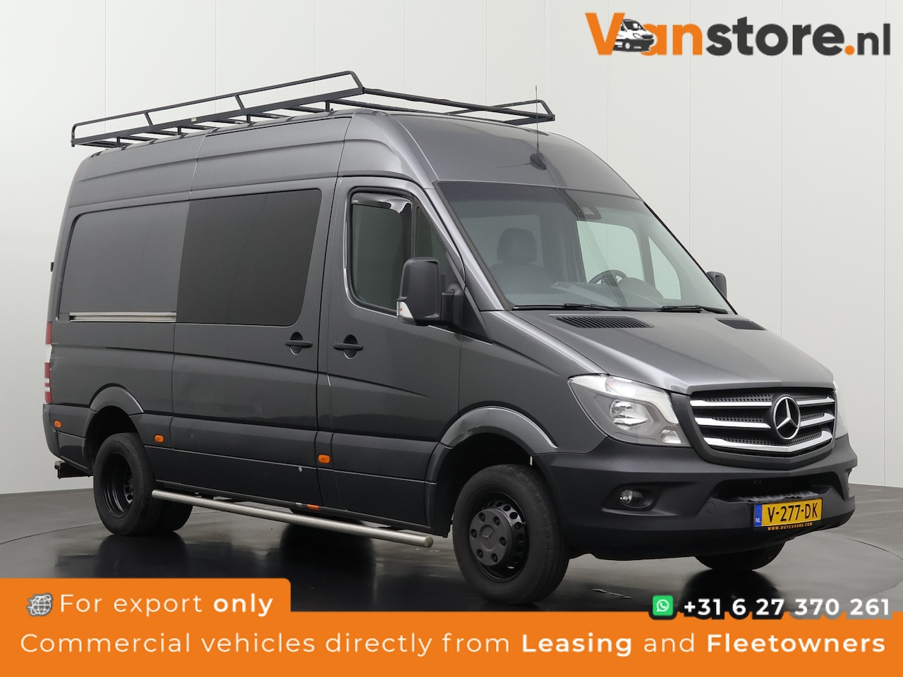 Mercedes-Benz Sprinter - 519CDI 3.0V6 Automaat L2H2 Dubbele Cabine | Airco | Cruise | 6-Persoons | 3500Kg Trekhaak - AutoWereld.nl