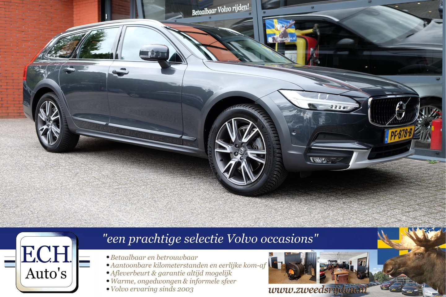 Volvo V90 Cross Country - 2.0 D4 190 PK AWD Automaat, Leer, Adaptieve CC, Trekhaak - AutoWereld.nl