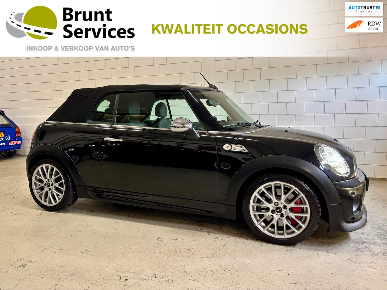 MINI Cabrio - 1.6 John Cooper Works Chili Bj.13|Xenon|211PK|leer|navi|Vol opties !! - AutoWereld.nl