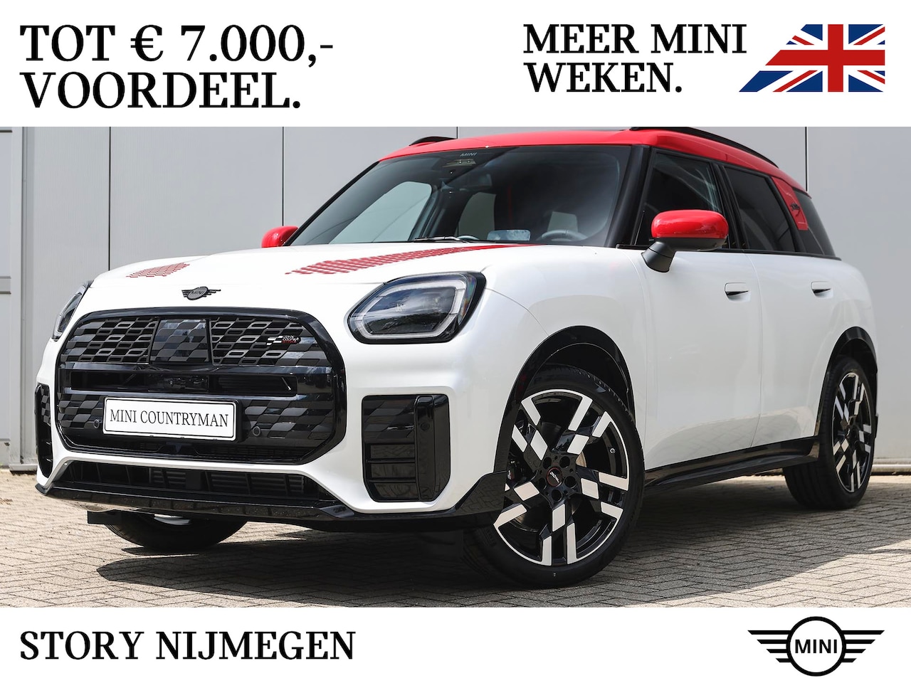 MINI Countryman - C Automaat / JCW / Pakket L / 20" John Cooper Works Flag Spoke 2-tone - AutoWereld.nl