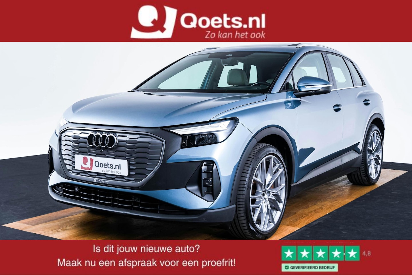 Audi Q4 e-tron - 40 Advanced edition 77 kWh Panoramadak - Comfortpakket plus - Assistentiepakket plus - Vei - AutoWereld.nl
