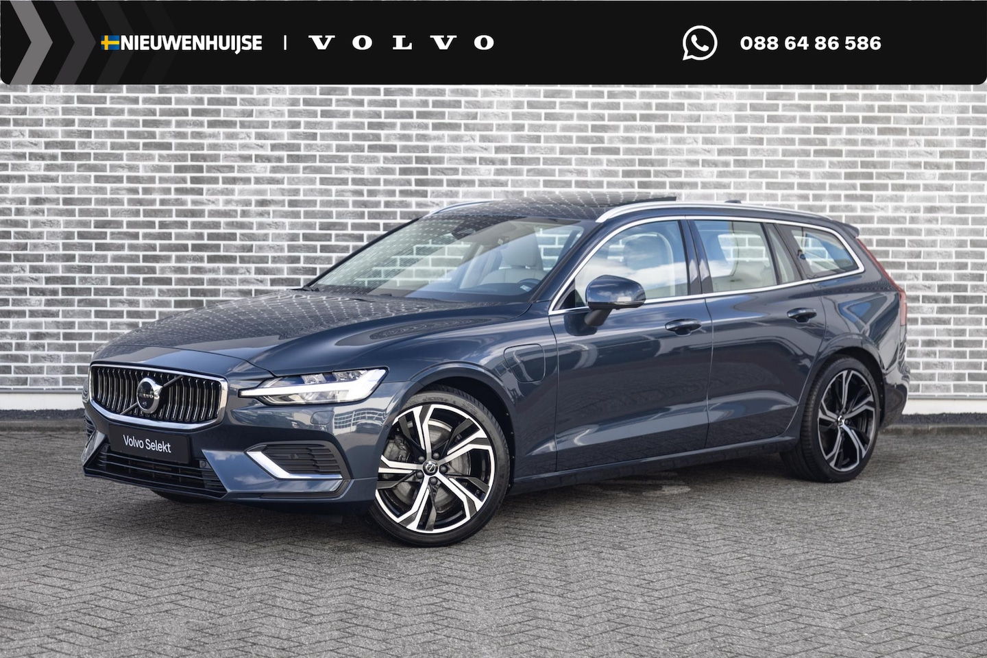 Volvo V60 - 2.0 T6 Plug-in Hybrid AWD Ultimate Bright | PHEV Long Range | Trekhaak | Head-up Display | - AutoWereld.nl