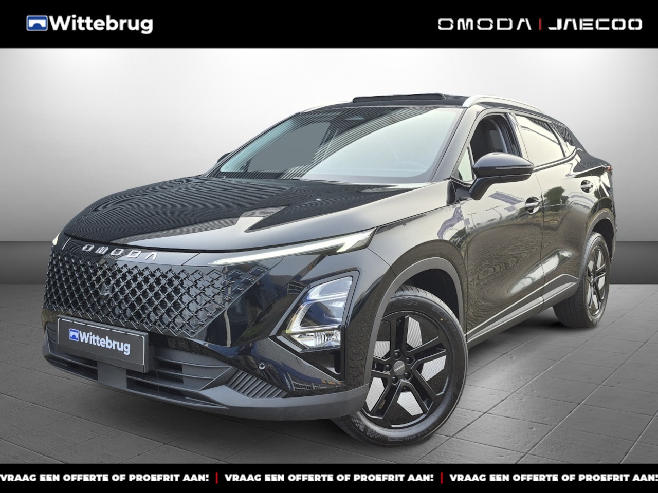 Omoda 5 - 1.6 T-GDi SHS-H Premium Full Hybride met Navigatie, Lederen bekleding en Camera Direct lev - AutoWereld.nl