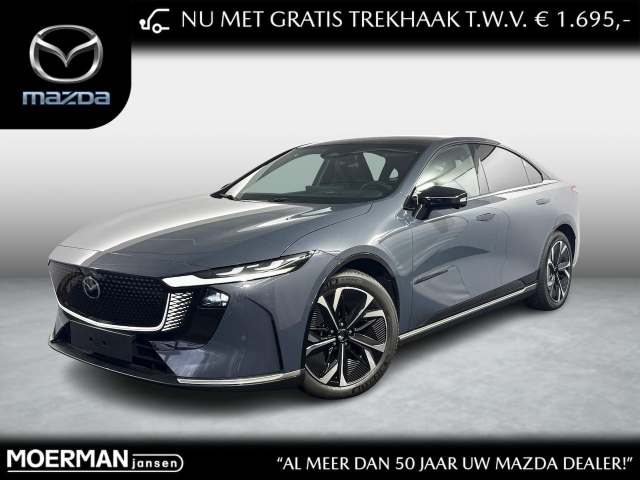 Mazda 6e - Takumi Business Edition 68.8 kWh / Polymetal Grey / Zwart kunstleder - AutoWereld.nl
