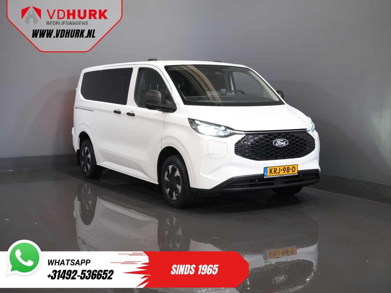Ford Transit Custom - E-Transit Kombi Trend 71kWh 360 km WLTP (Excl. BTW/Incl. BPM) LED/ Standkachel/ Stoelverw. - AutoWereld.nl