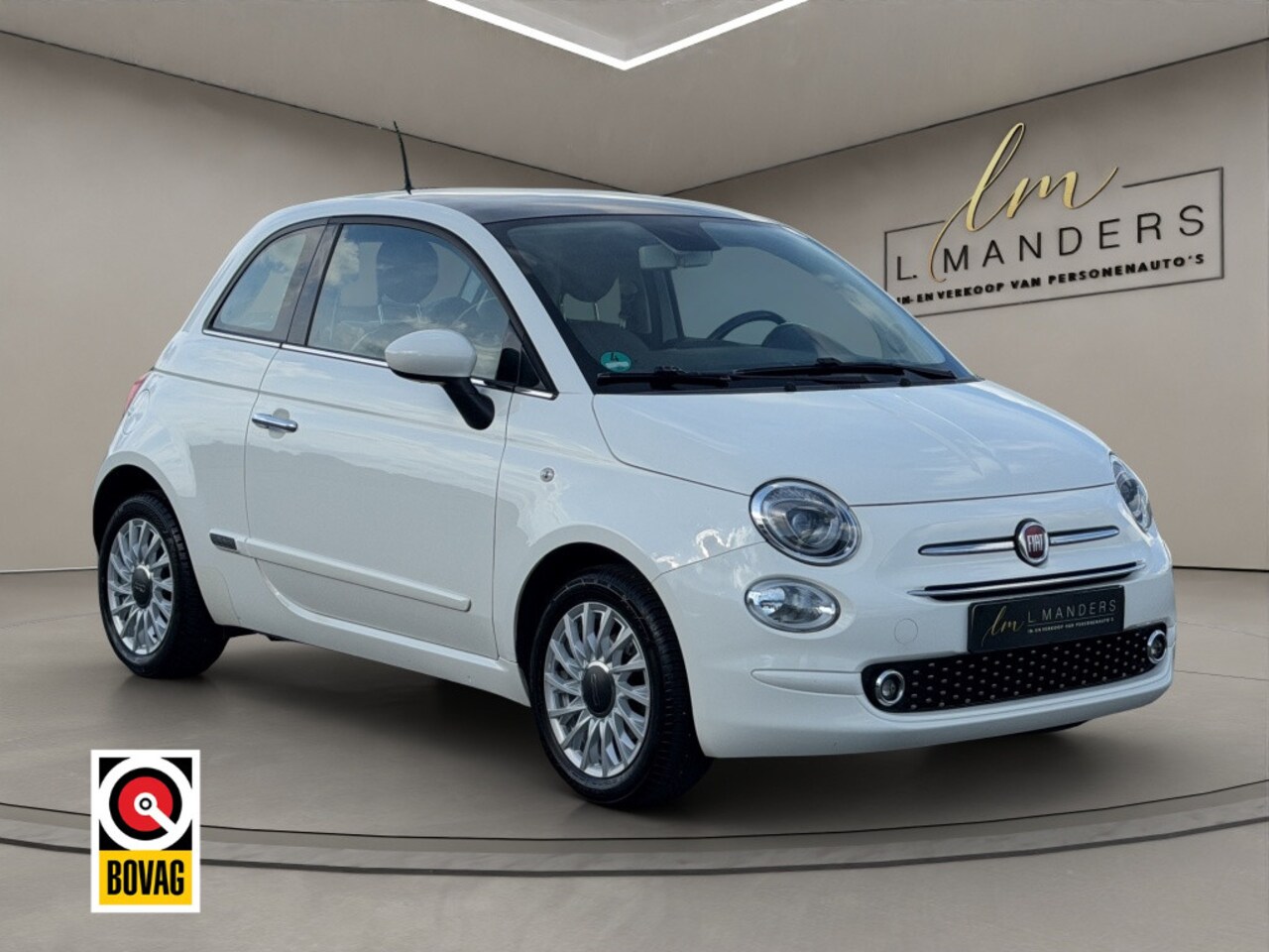 Fiat 500 - 1.2 Lounge 2019 WIT | Leder | Panoramadak | Airco - AutoWereld.nl