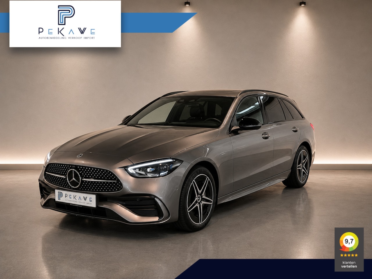 Mercedes-Benz C-klasse Estate - 300 e AMG Line | Distronic |Panodak | Trekhaak | Night pakket - AutoWereld.nl