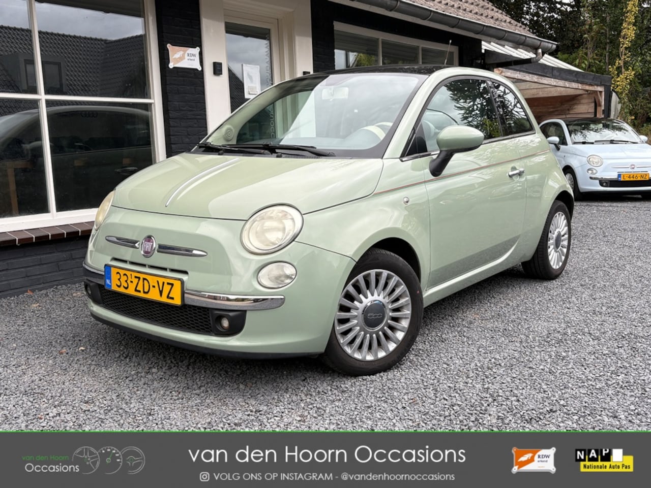 Fiat 500 - 1.2 PISTACHE | AIRCO | PANODAK | NAP | APK APR'27 - AutoWereld.nl