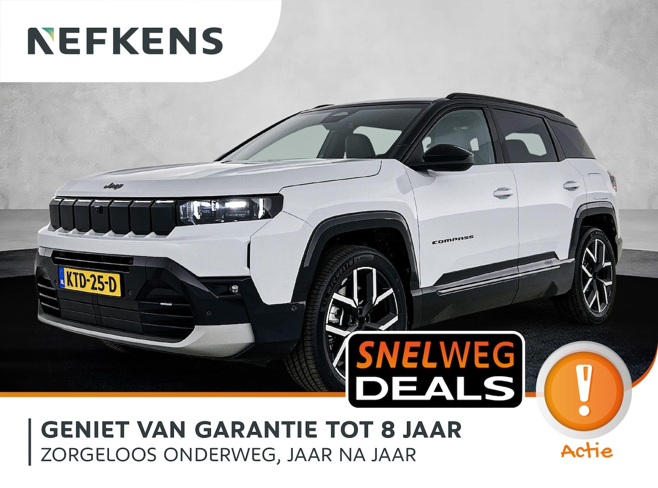 Jeep Compass - 1.6 225pk e-Hybrid Plug-In Summit Automaat | Elektrisch Verstelb. Bestuurdersstoel | Elekt - AutoWereld.nl