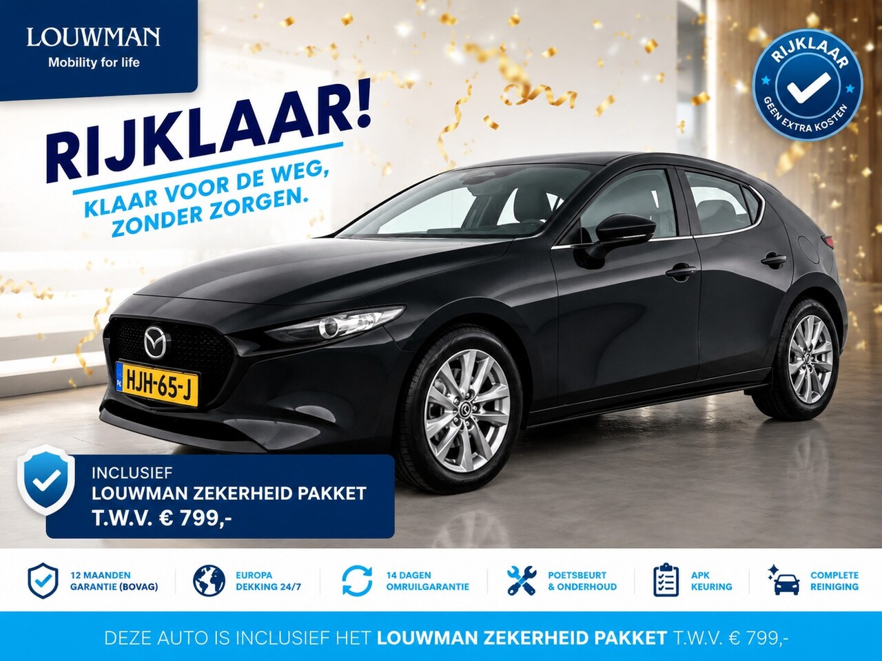 Mazda 3 - 2.5 e-SkyActiv-G M Hybrid 140 Prime-line | RIJKLAAR INCLUSIEF AFLEVERPAKKET TWV €799,- | - AutoWereld.nl